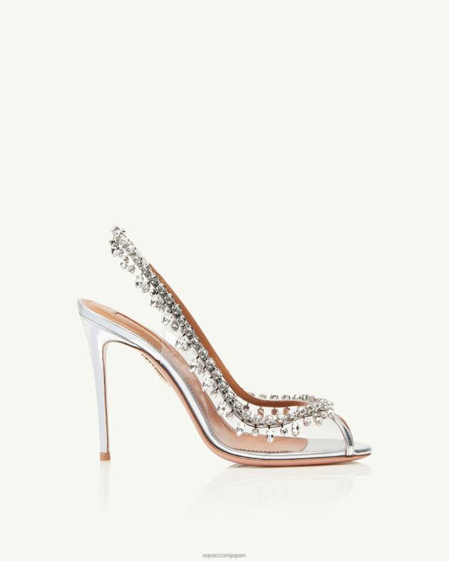 Aquazzura 誘惑クリスタルサンダル 105 銀 DH8X0132