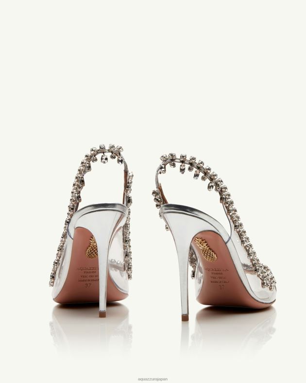 Aquazzura 誘惑クリスタルサンダル 105 銀 DH8X0132