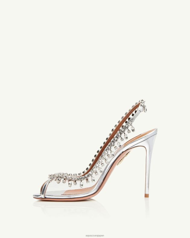 Aquazzura 誘惑クリスタルサンダル 105 銀 DH8X0132