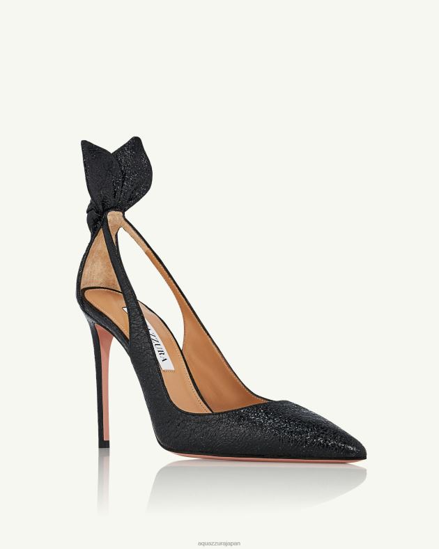 Aquazzura ボウタイポンプ 105 黒 DH8X0188