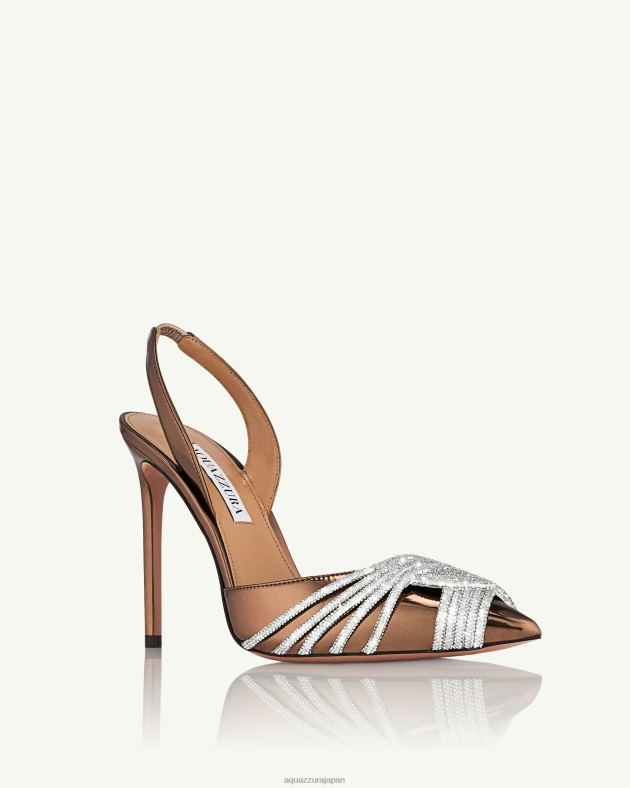 Aquazzura ギャツビースリング 105 茶色 DH8X0199