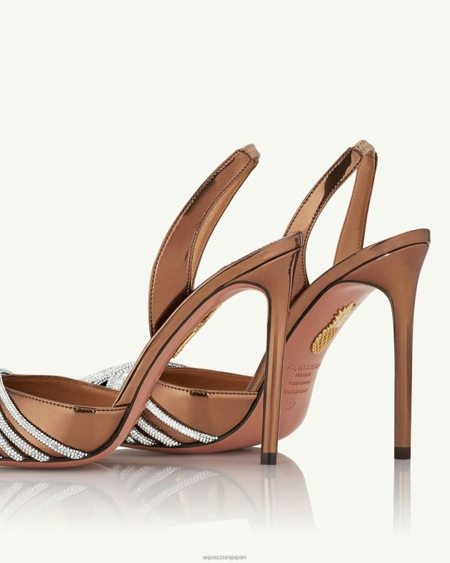 Aquazzura ギャツビースリング 105 茶色 DH8X0199