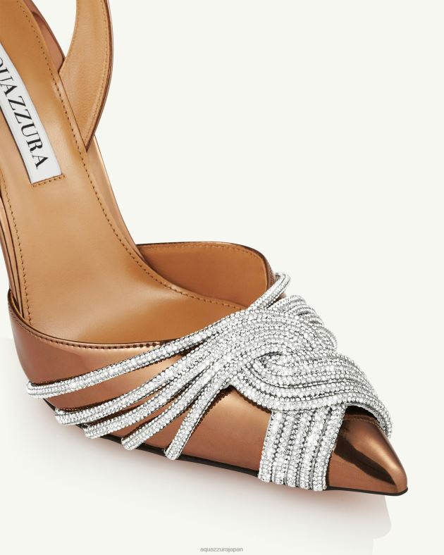 Aquazzura ギャツビースリング 105 茶色 DH8X0199