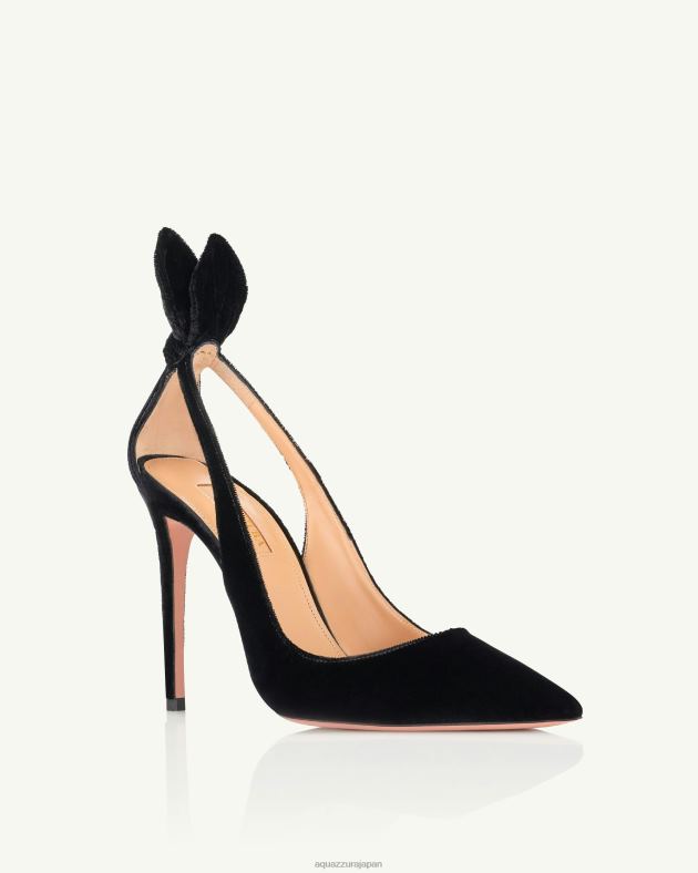 Aquazzura ボウタイポンプ 105 黒 DH8X0213