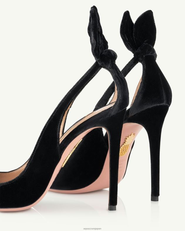 Aquazzura ボウタイポンプ 105 黒 DH8X0213