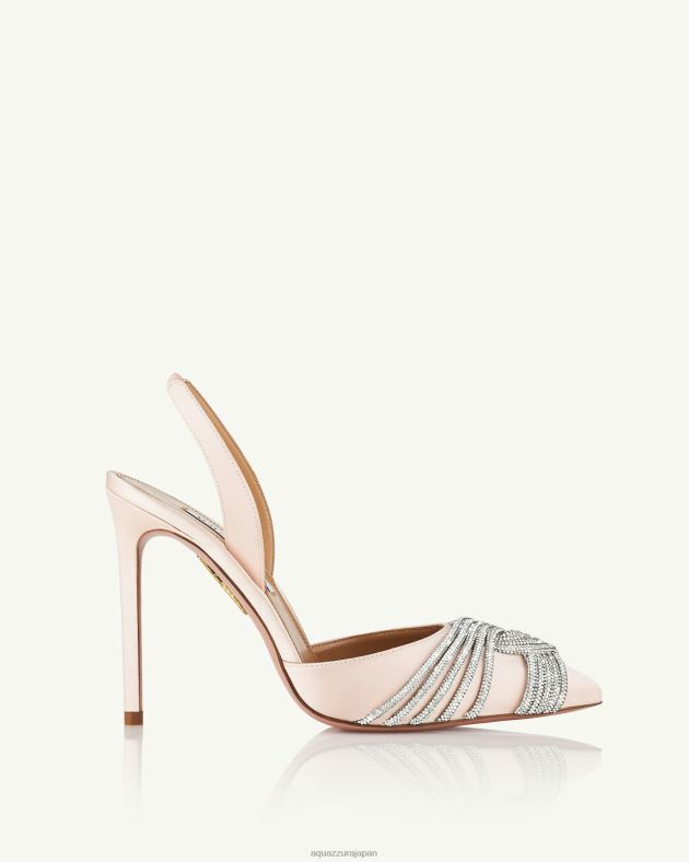 Aquazzura ギャツビー スリング サテン 105 ピンク DH8X0231