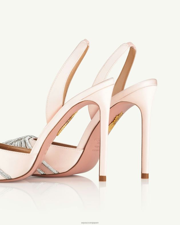 Aquazzura ギャツビー スリング サテン 105 ピンク DH8X0231