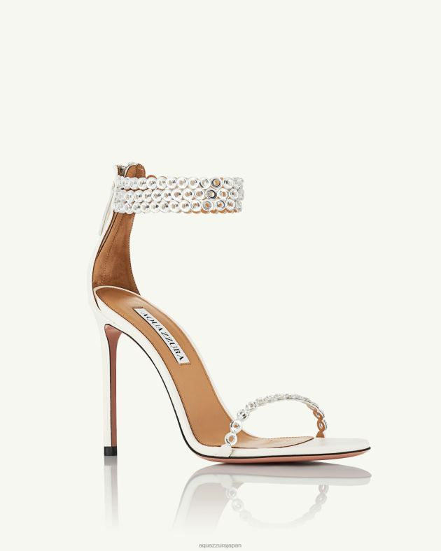 Aquazzura フォーエバークリスタルサンダル105 白 DH8X031