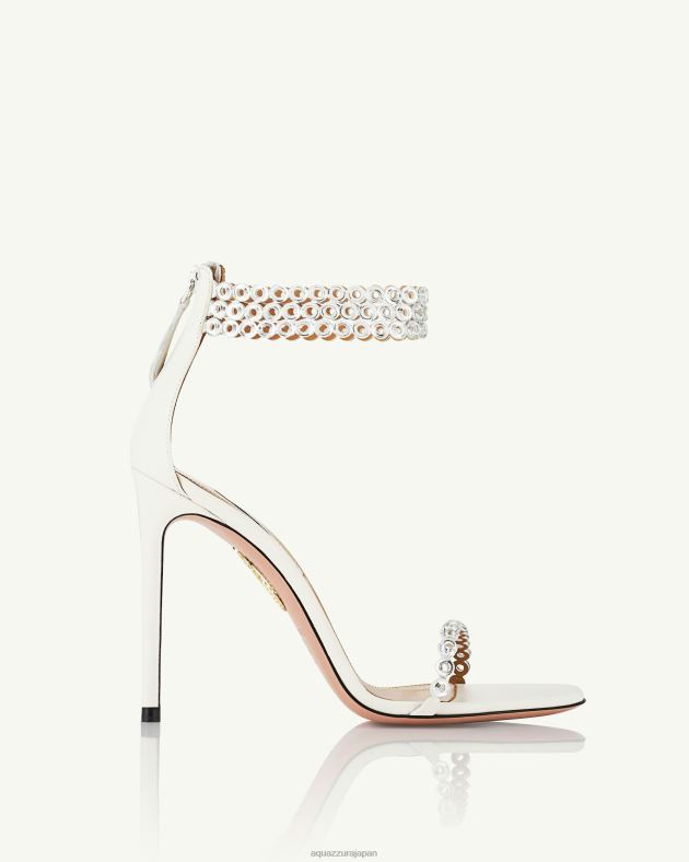 Aquazzura フォーエバークリスタルサンダル105 白 DH8X031