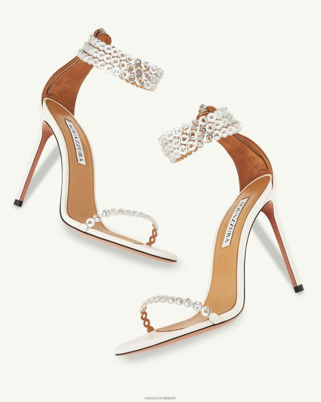 Aquazzura フォーエバークリスタルサンダル105 白 DH8X031