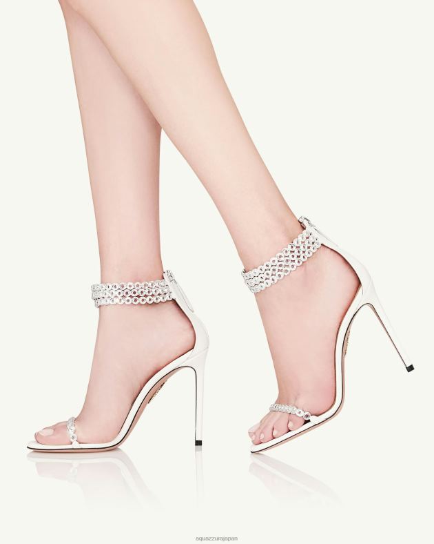 Aquazzura フォーエバークリスタルサンダル105 白 DH8X031