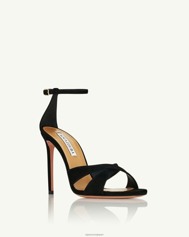 Aquazzura 神のサンダル 105 黒 DH8X038