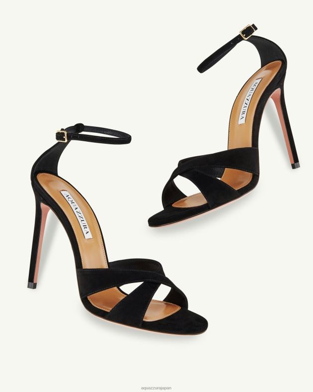 Aquazzura 神のサンダル 105 黒 DH8X038