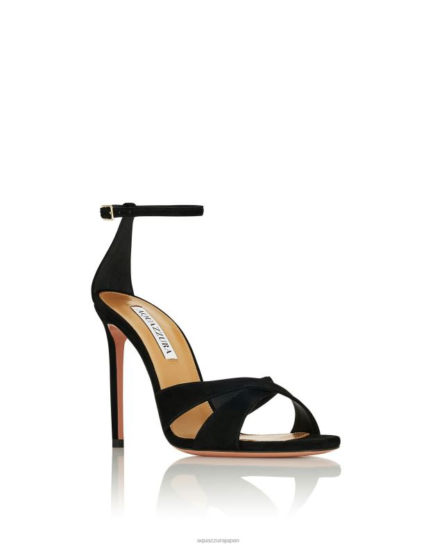 Aquazzura 神のサンダル 105 黒 DH8X038