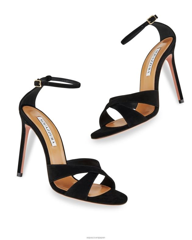 Aquazzura 神のサンダル 105 黒 DH8X038