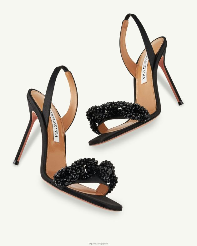 Aquazzura チェーンオブラブサンダル 105 黒 DH8X041