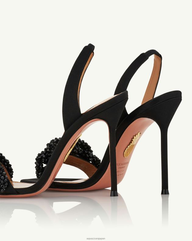 Aquazzura チェーンオブラブサンダル 105 黒 DH8X041