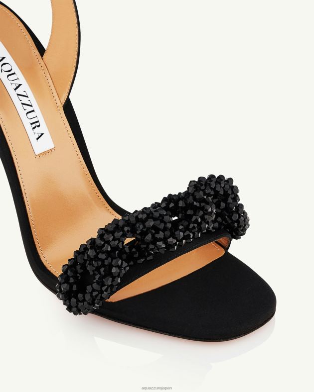 Aquazzura チェーンオブラブサンダル 105 黒 DH8X041