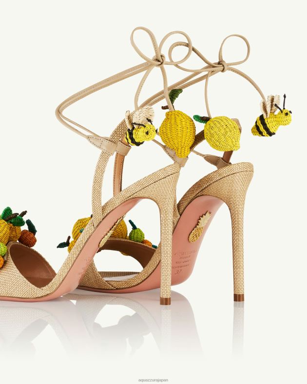 Aquazzura シトラスパンチサンダル 105 ベージュ DH8X064