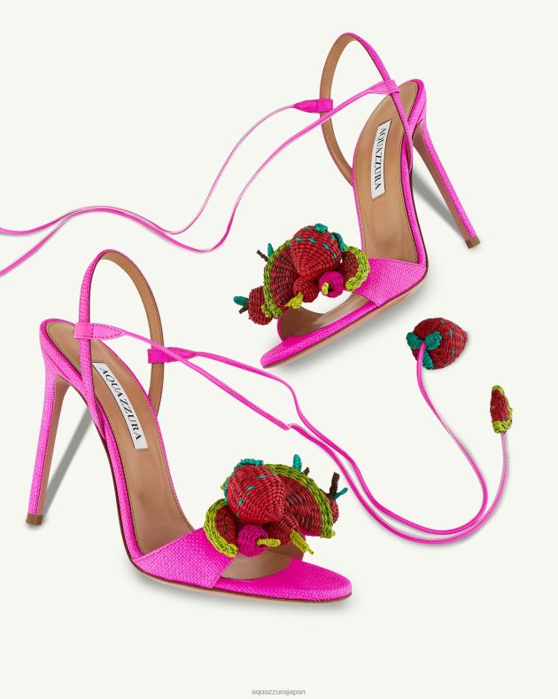 Aquazzura ストロベリーパンチサンダル 105 フクシア DH8X065