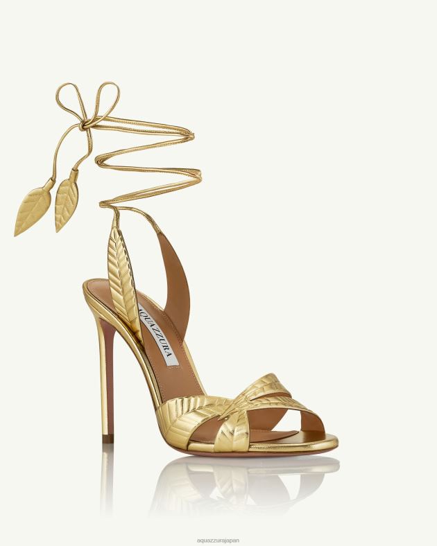 Aquazzura リーフサンダル 105 金 DH8X07