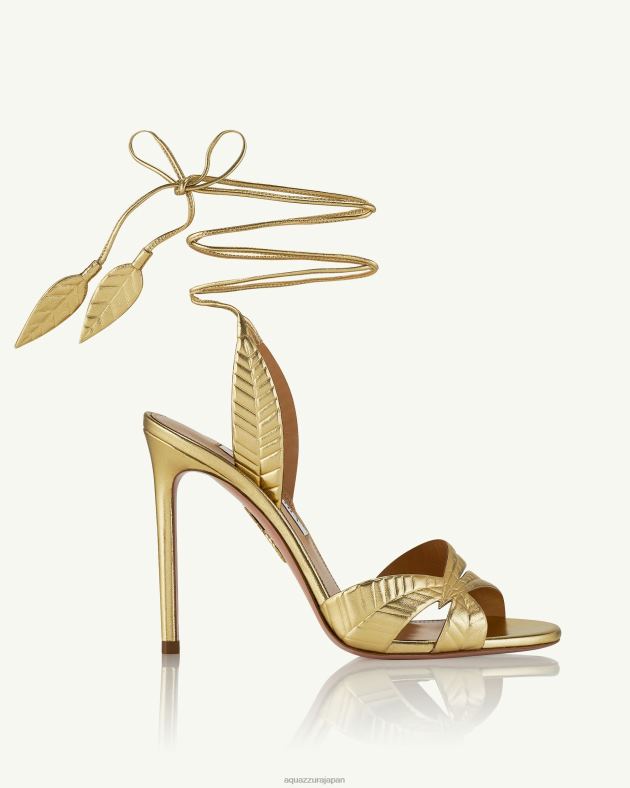 Aquazzura リーフサンダル 105 金 DH8X07