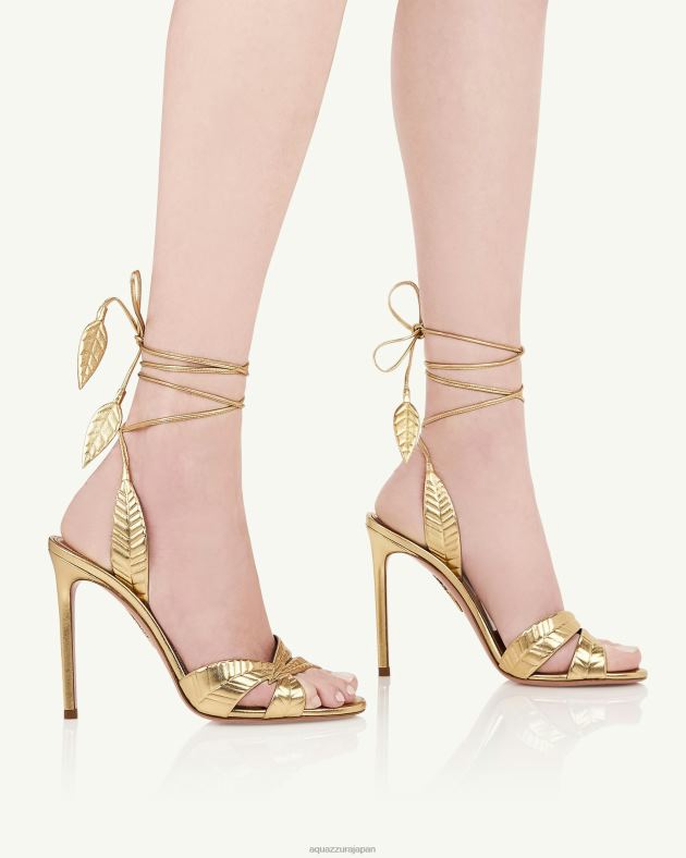 Aquazzura リーフサンダル 105 金 DH8X07