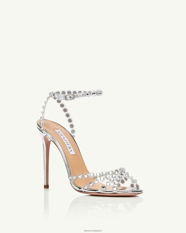 Aquazzura テキーラ プレキシ サンダル 105 銀 DH8X080