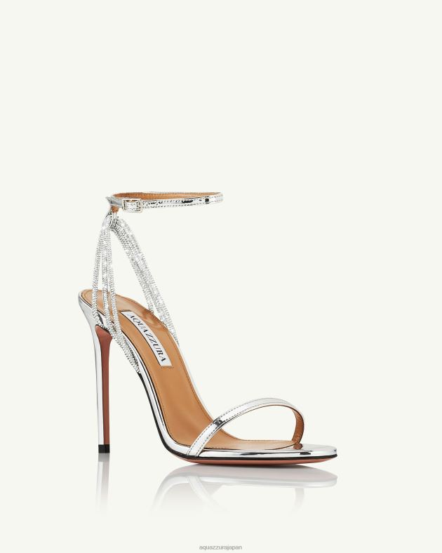 Aquazzura ワイルド アット ハート サンダル 105 銀 DH8X082