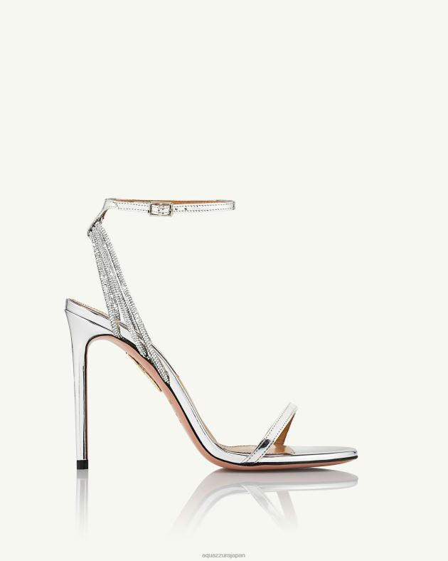 Aquazzura ワイルド アット ハート サンダル 105 銀 DH8X082