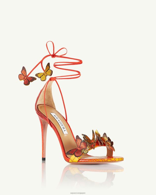 Aquazzura パピヨンサンダル 105 オレンジ DH8X096