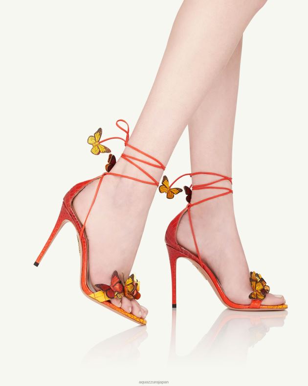 Aquazzura パピヨンサンダル 105 オレンジ DH8X096