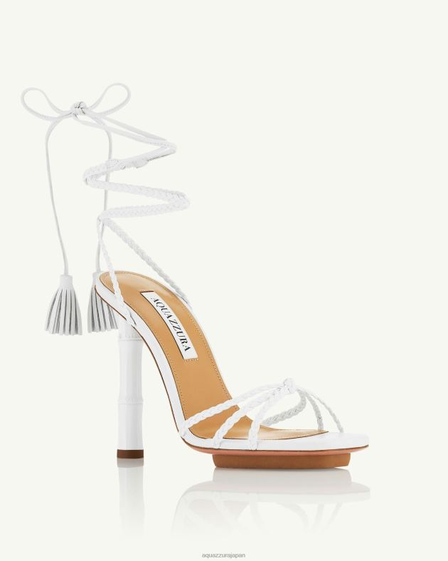 Aquazzura ワイルドバンブーサンダル 115 白 DH8X019