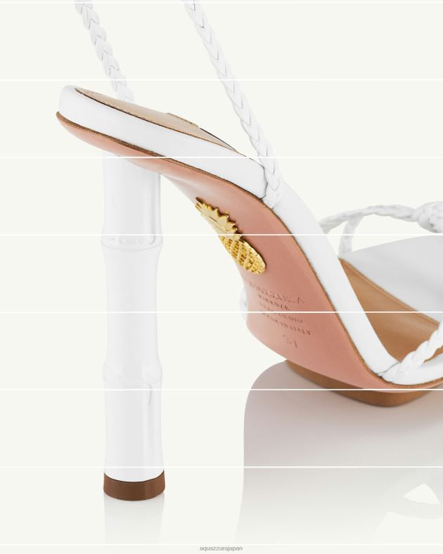 Aquazzura ワイルドバンブーサンダル 115 白 DH8X019