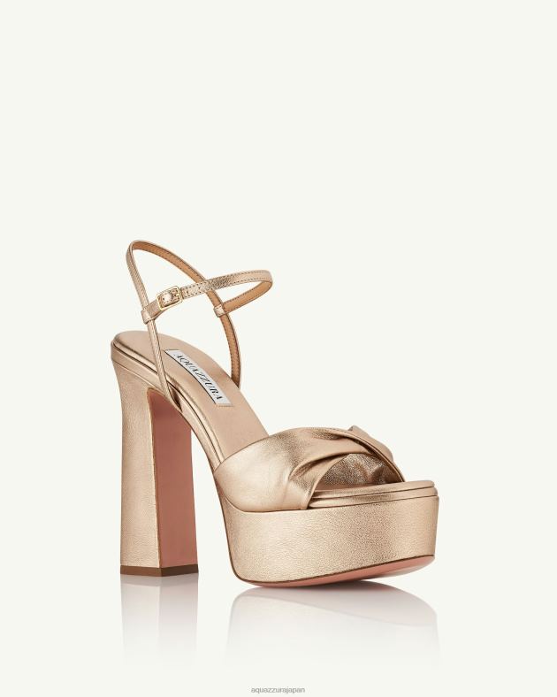 Aquazzura ツイストサンダル プラトー 120 金 DH8X0280