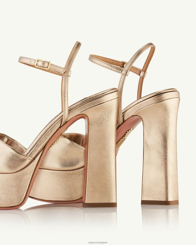 Aquazzura ツイストサンダル プラトー 120 金 DH8X0280