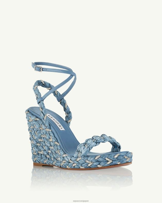 Aquazzura コスティエラ ウェッジ 120 青 DH8X055