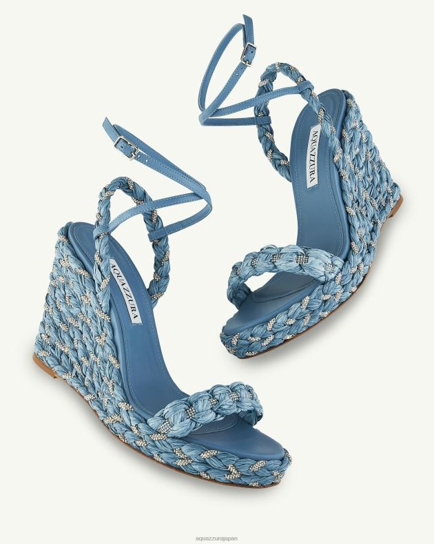 Aquazzura コスティエラ ウェッジ 120 青 DH8X055