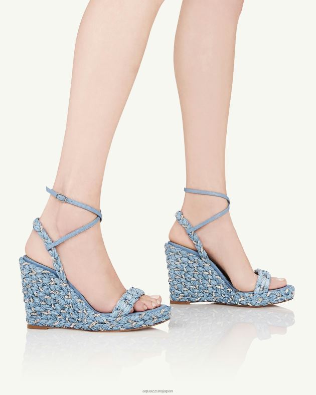 Aquazzura コスティエラ ウェッジ 120 青 DH8X055