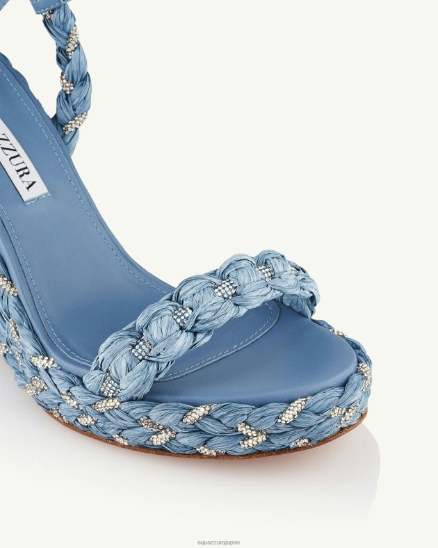 Aquazzura コスティエラ ウェッジ 120 青 DH8X055