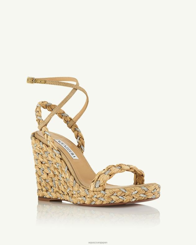 Aquazzura コスティエラ ウェッジ 120 ベージュ DH8X062