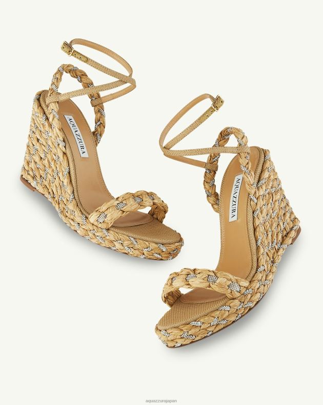 Aquazzura コスティエラ ウェッジ 120 ベージュ DH8X062