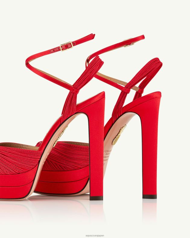 Aquazzura ベリーニ ビューティー プラトー 130 赤 DH8X0274