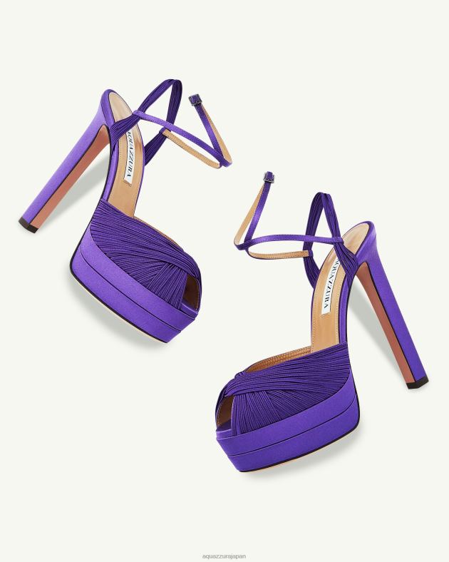 Aquazzura ベリーニ ビューティー プラトー 130 紫 DH8X0275