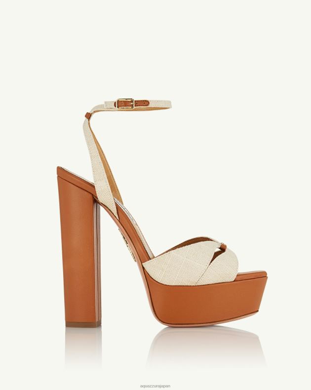 Aquazzura ヴィレット サンダル プラトー 140 茶色 DH8X0278