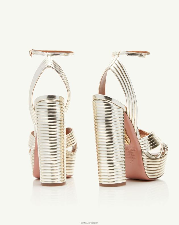 Aquazzura サンダンスプラトー140 金 DH8X0309