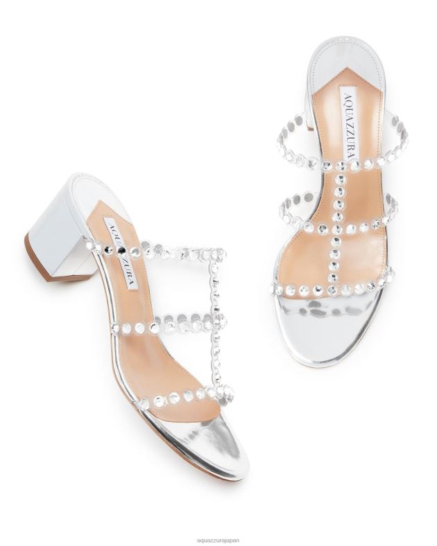 Aquazzura テキーラ プレキシ サンダル 50 銀 DH8X0126