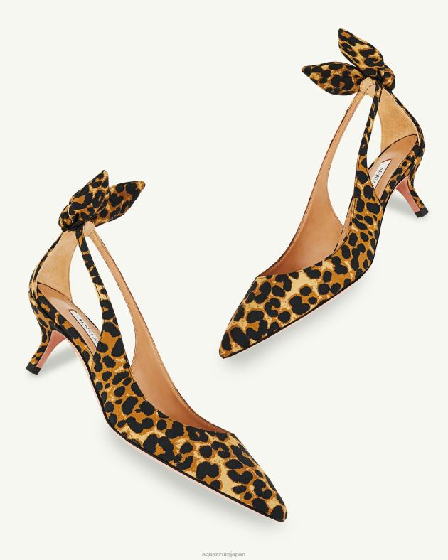 Aquazzura ボウタイポンプ 50 ヒョウ DH8X0170