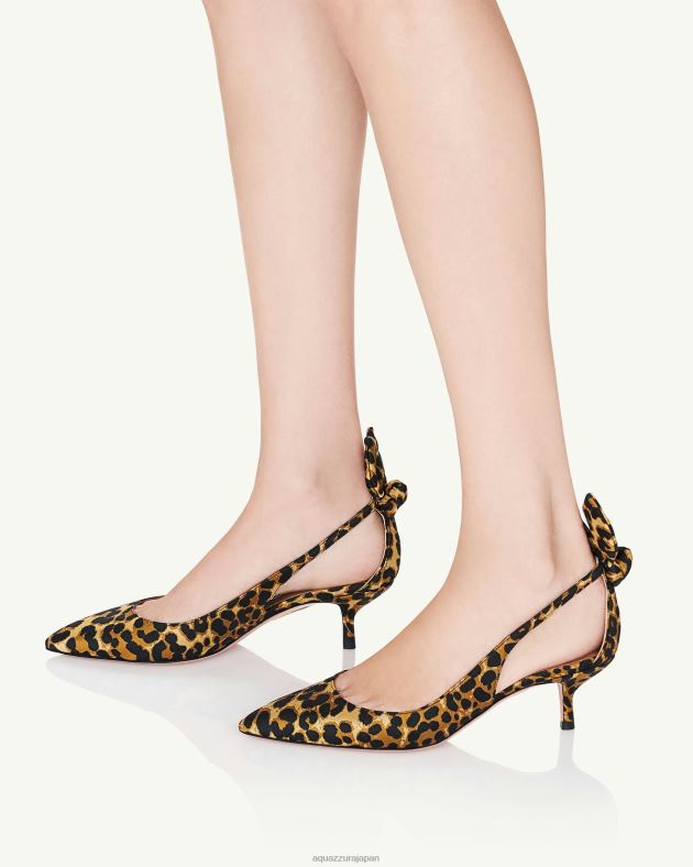 Aquazzura ボウタイポンプ 50 ヒョウ DH8X0170