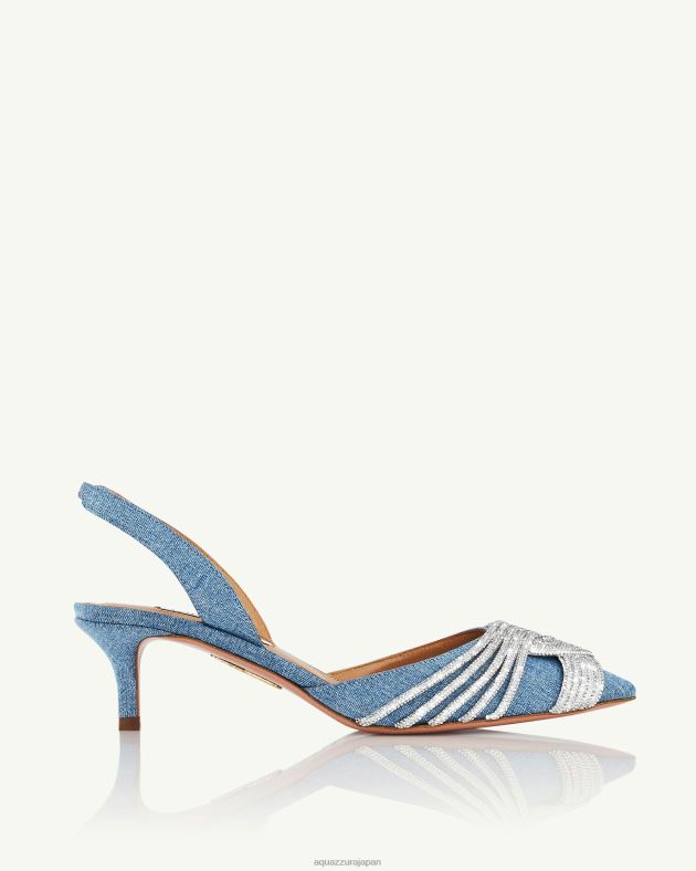 Aquazzura ギャツビースリング 50 青 DH8X0176